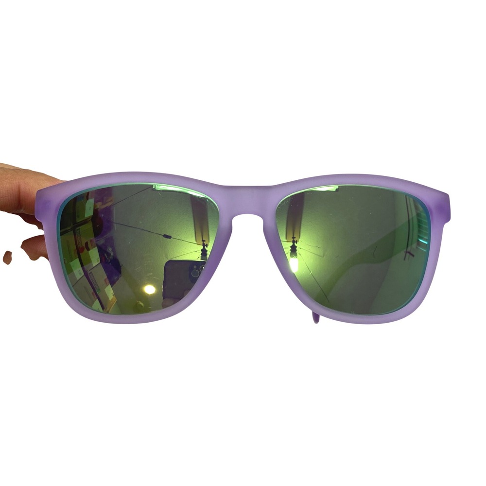 Goodr Lilac It Like That Sunglasses Unisex OS Purple Matte Green Mirrored OG